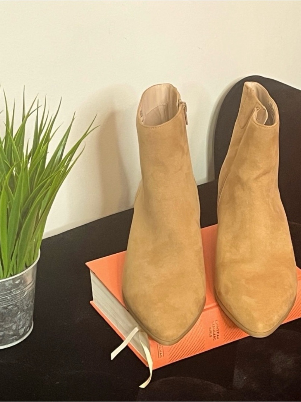 Women's Tan Suede Ankle Boots